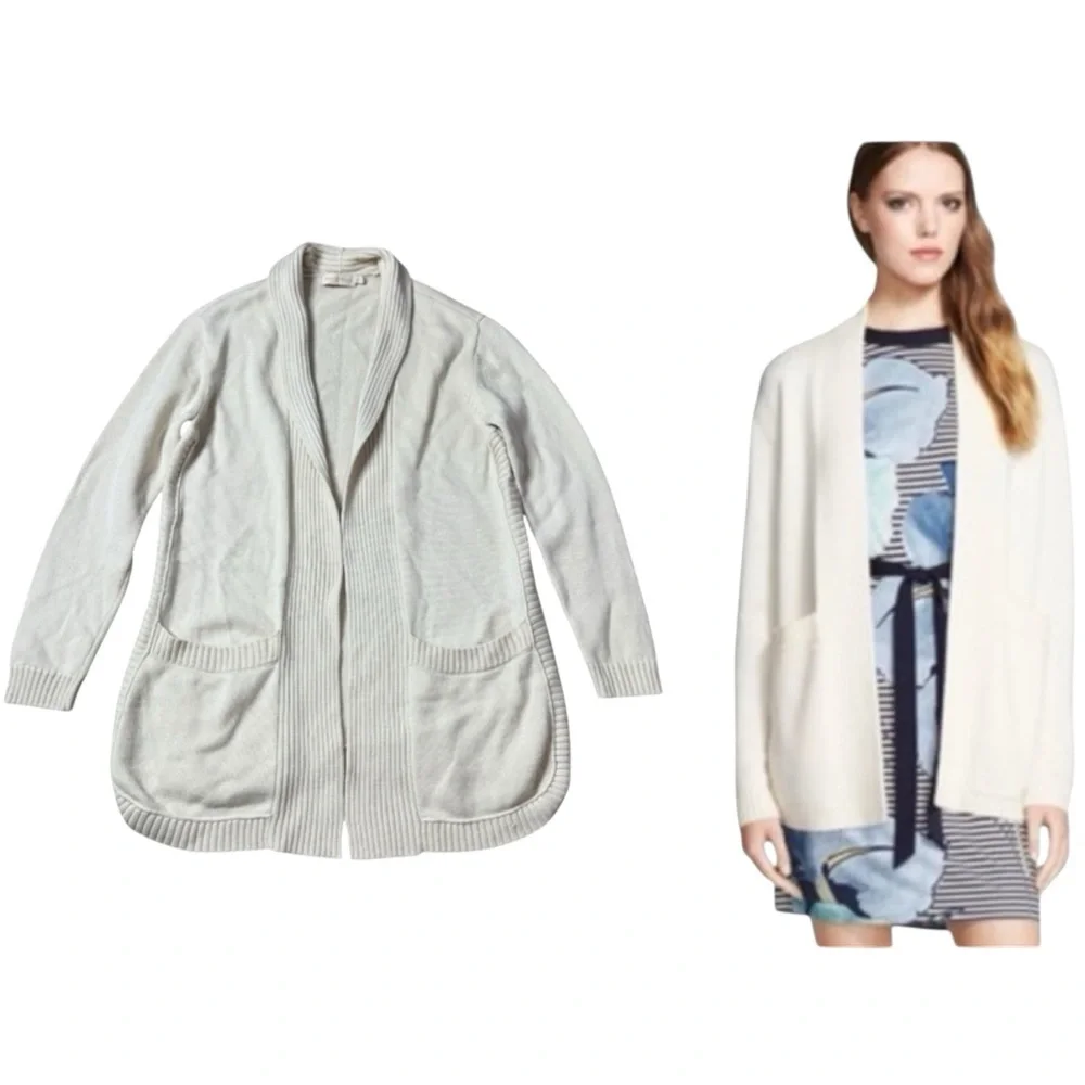Tory Burch Bruna Merino Wool Open Cardigan size M